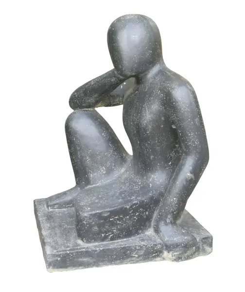 Product image 4 of the product “Sculpture of seated thinking Person, 80 cm ”